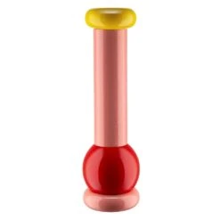 Alessi Sottsass Gewürzmühle, Groß, Rot – Rosa – Gelb