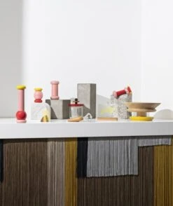 Alessi Sottsass Gewürzmühle, Groß, Rot – Rosa – Gelb -Alessi Verkaufsgeschäft 16 Alessi groupage Twergi e Sottsass V new 1