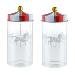 Alessi Circus Glasgefäß, 2 Stück