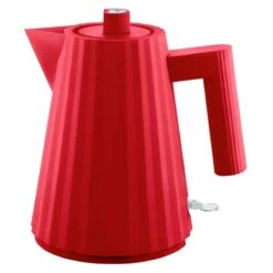 Alessi Elektrischer Plissé Wasserkocher, 1 L, Rot