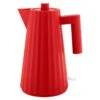 Alessi Elektrischer Plissé Wasserkocher, 1,7 L, Rot -Alessi Verkaufsgeschäft ALMDL06 R
