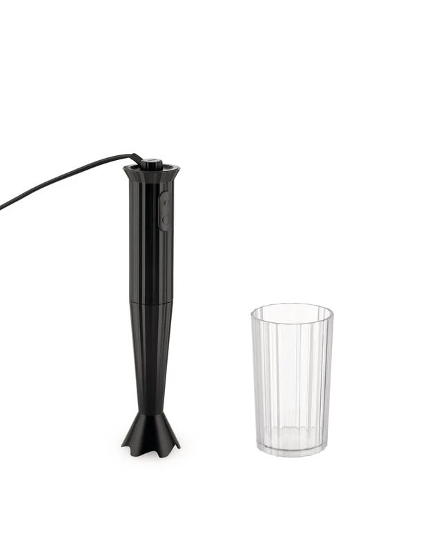Alessi Plissé Stabmixer Mit Schneebesen Und Zerkleinerer, Schwarz 6 Alessi Plissé Stabmixer Mit Schneebesen Und Zerkleinerer, Schwarz – Bild 4